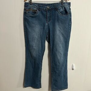 Christoper & Banks Sz 12 jeans fancy pockets good condition